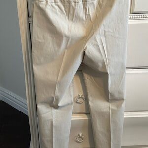 Elegant Women's Cream Straight Leg Pants